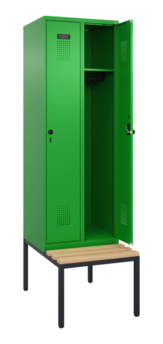 C+P locker Evolo PLUS met bank, vakbreedte 300 mm