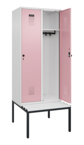 C+P locker Evolo PLUS met bank, vakbreedte 400 mm