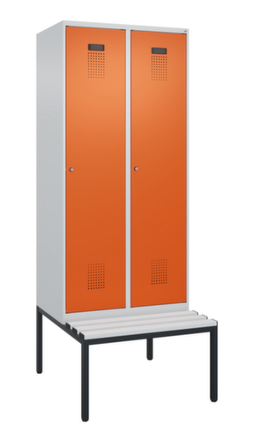 C+P locker Evolo PLUS met bank, vakbreedte 400 mm
