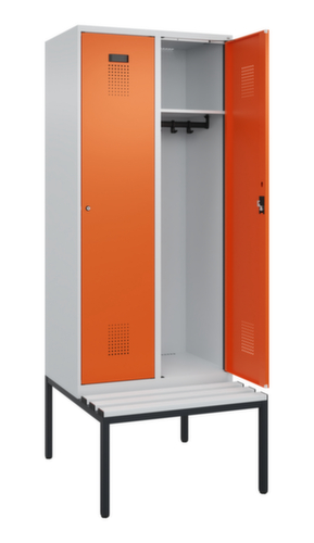 C+P locker Evolo PLUS met bank, vakbreedte 400 mm