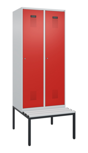 C+P locker Evolo PLUS met bank, vakbreedte 400 mm