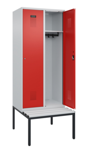 C+P locker Evolo PLUS met bank, vakbreedte 400 mm