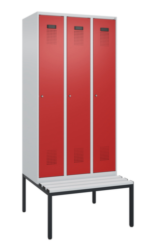 C+P locker Evolo PLUS met bank, vakbreedte 300 mm