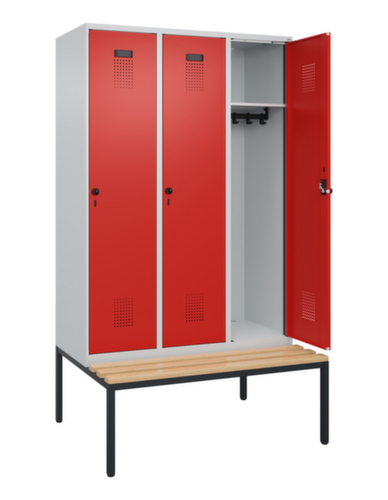 C+P locker Evolo PLUS met bank, vakbreedte 400 mm