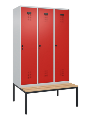 C+P locker Evolo PLUS met bank, vakbreedte 400 mm