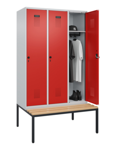 C+P locker Evolo PLUS met bank, vakbreedte 400 mm