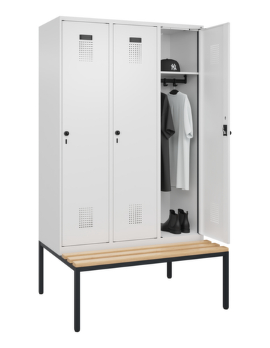 C+P locker Evolo PLUS met bank, vakbreedte 400 mm