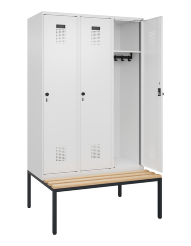 C+P locker Evolo PLUS met bank, vakbreedte 400 mm