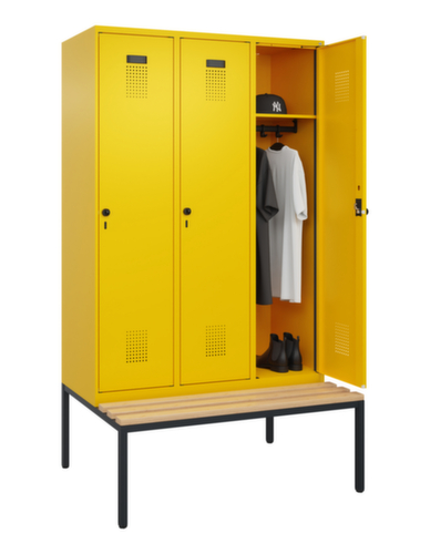 C+P locker Evolo PLUS met bank, vakbreedte 400 mm