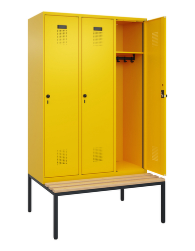 C+P locker Evolo PLUS met bank, vakbreedte 400 mm