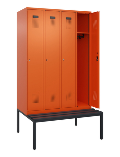 C+P locker Evolo PLUS met bank, vakbreedte 300 mm