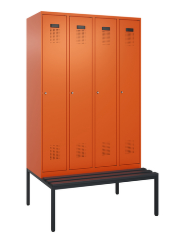 C+P locker Evolo PLUS met bank, vakbreedte 300 mm