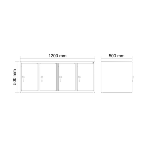 opzetkast voor locker