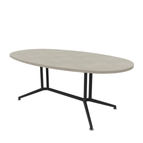 Quadrifoglio Vergadertafel X2, breedte x diepte 2000 x 1100 mm, plaat beton