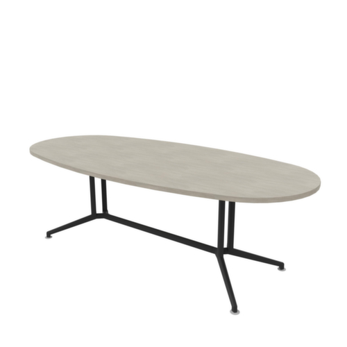 Quadrifoglio Vergadertafel X2, breedte x diepte 2400 x 1100 mm, plaat beton