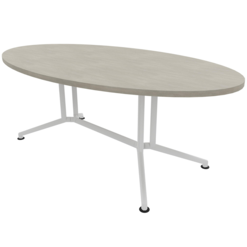 Quadrifoglio Vergadertafel X2, breedte x diepte 2400 x 1100 mm, plaat beton