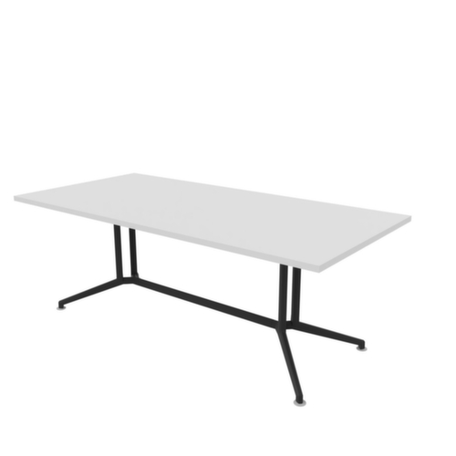 Quadrifoglio Vergadertafel X2, breedte x diepte 2100 x 1000 mm, plaat wit