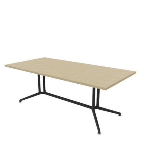 Quadrifoglio Vergadertafel X2, breedte x diepte 2100 x 1000 mm, plaat eiken