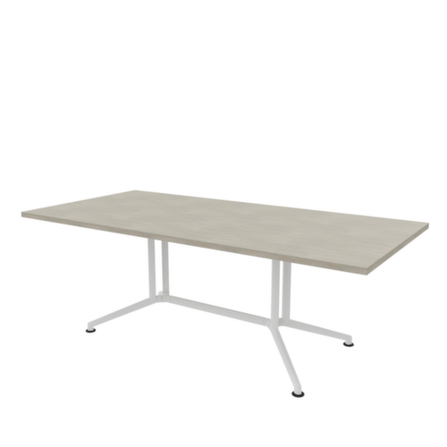 Quadrifoglio Vergadertafel X2, breedte x diepte 2100 x 1000 mm, plaat beton