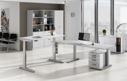 Verrijdbaar ladeblok Up and Down, 3 lade(n), grijs/grijs