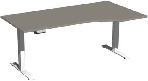 Gera elektrisch in hoogte verstelbaar bureau in vrije vorm Elevate Basic met T-voetonderstel