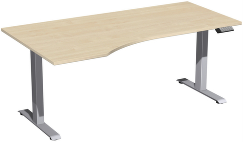 Gera elektrisch in hoogte verstelbaar bureau in vrije vorm Elevate Basic met T-voetonderstel