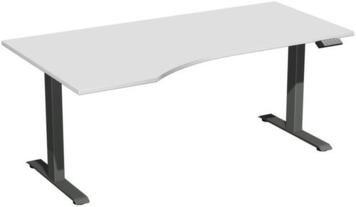Gera elektrisch in hoogte verstelbaar bureau in vrije vorm Elevate Basic met T-voetonderstel