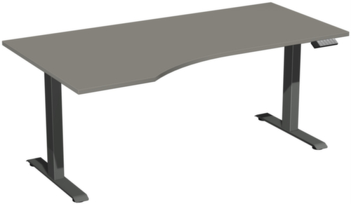 Gera elektrisch in hoogte verstelbaar bureau in vrije vorm Elevate Basic met T-voetonderstel