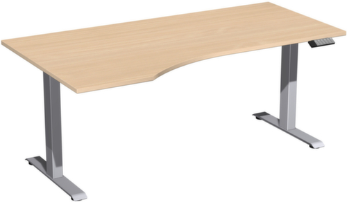 Gera elektrisch in hoogte verstelbaar bureau in vrije vorm Elevate Plus met T-voetonderstel