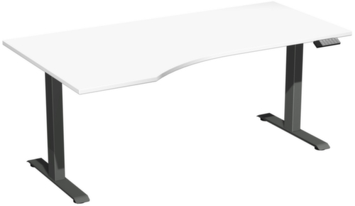 Gera elektrisch in hoogte verstelbaar bureau in vrije vorm Elevate Plus met T-voetonderstel