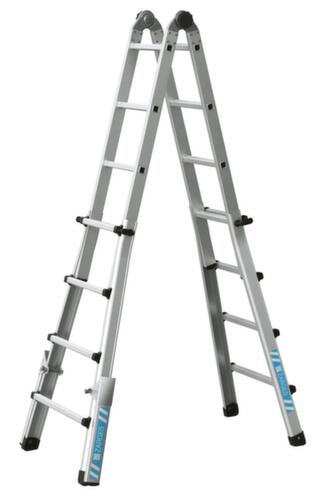 ZARGES Multifunctionele telescoopladder Variotec V aan beide zijden bruikbaar