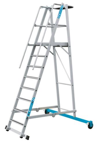 ZARGES Platformladder ZAP Safemaster Plus S verrijdbaar en in-/uitklapbaar met traverse