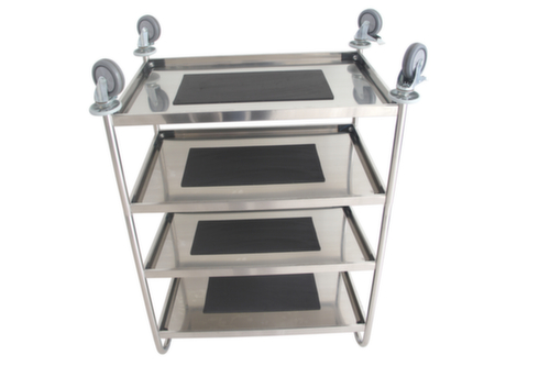 UDOBÄR RVS serveerwagen, draagvermogen 200 kg, 4 etages