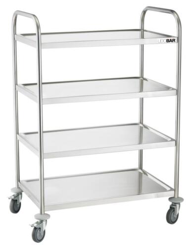 UDOBÄR RVS serveerwagen, draagvermogen 200 kg, 4 etages