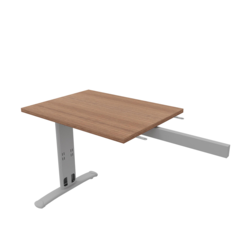 Quadrifoglio Aanbouwtafel Practika voor bureau met C-voetonderstel, breedte x diepte 800 x 600 mm, plaat canaletto-hout