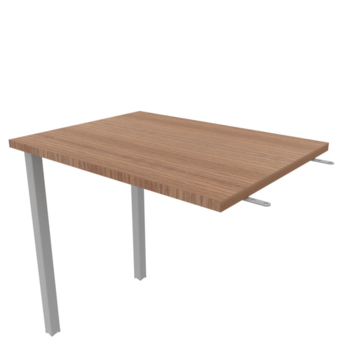 Quadrifoglio Aanbouwtafel Practika voor bureau met 4-voetonderstel, breedte x diepte 800 x 600 mm, plaat canaletto-hout