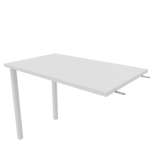 Quadrifoglio Aanbouwtafel Practika voor bureau met 4-voetonderstel, breedte x diepte 1000 x 600 mm, plaat wit