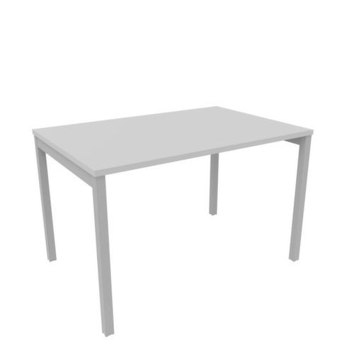 Quadrifoglio Bureau Practika met 4-voetonderstel, breedte x diepte 1200 x 800 mm, plaat grijs