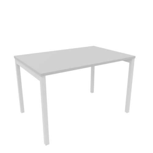 Quadrifoglio Bureau Practika met 4-voetonderstel, breedte x diepte 1200 x 800 mm, plaat grijs