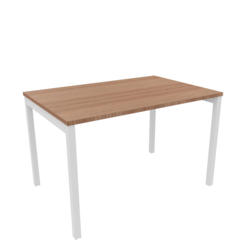 Quadrifoglio Bureau Practika met 4-voetonderstel, breedte x diepte 1200 x 800 mm, plaat canaletto-hout