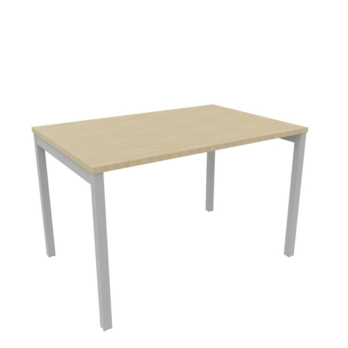 Quadrifoglio Bureau Practika met 4-voetonderstel, breedte x diepte 1200 x 800 mm, plaat eiken
