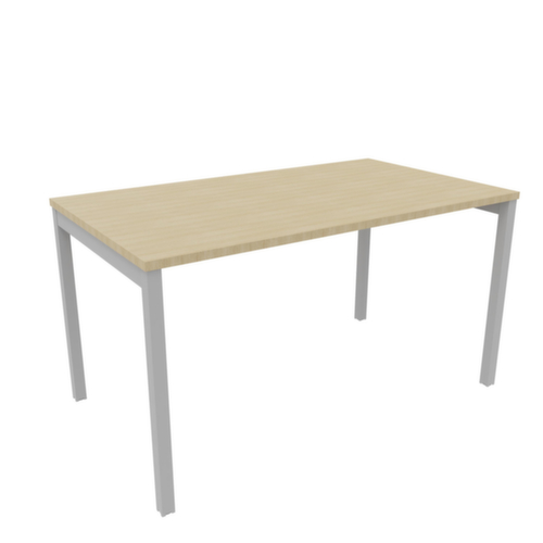 Quadrifoglio Bureau Practika met 4-voetonderstel, breedte x diepte 1400 x 800 mm, plaat eiken