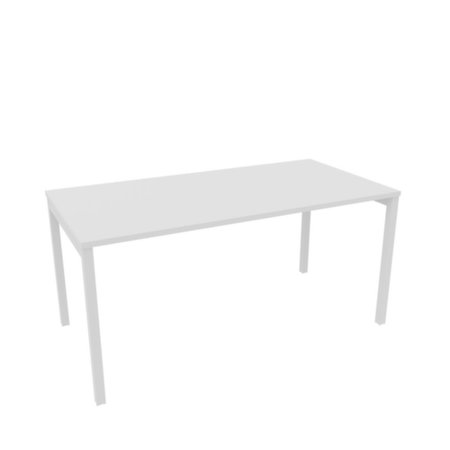 Quadrifoglio Bureau Practika met 4-voetonderstel, breedte x diepte 1600 x 800 mm, plaat wit