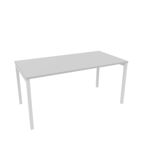 Quadrifoglio Bureau Practika met 4-voetonderstel, breedte x diepte 1600 x 800 mm, plaat grijs