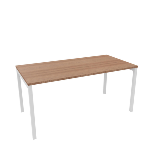 Quadrifoglio Bureau Practika met 4-voetonderstel, breedte x diepte 1600 x 800 mm, plaat canaletto-hout