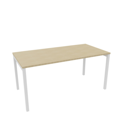 Quadrifoglio Bureau Practika met 4-voetonderstel, breedte x diepte 1600 x 800 mm, plaat eiken