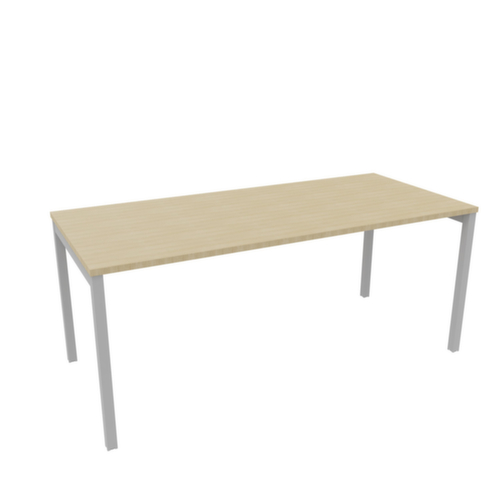 Quadrifoglio Bureau Practika met 4-voetonderstel, breedte x diepte 1800 x 800 mm, plaat eiken