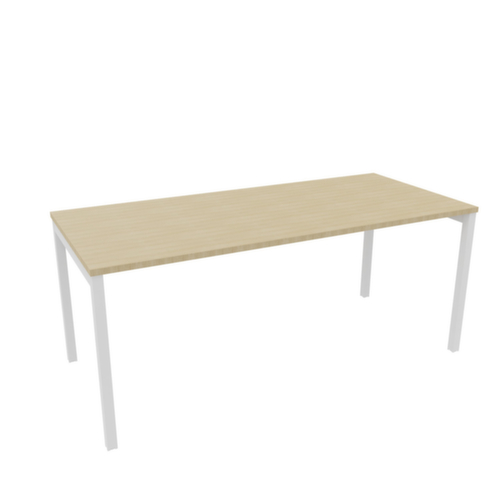 Quadrifoglio Bureau Practika met 4-voetonderstel, breedte x diepte 1800 x 800 mm, plaat eiken