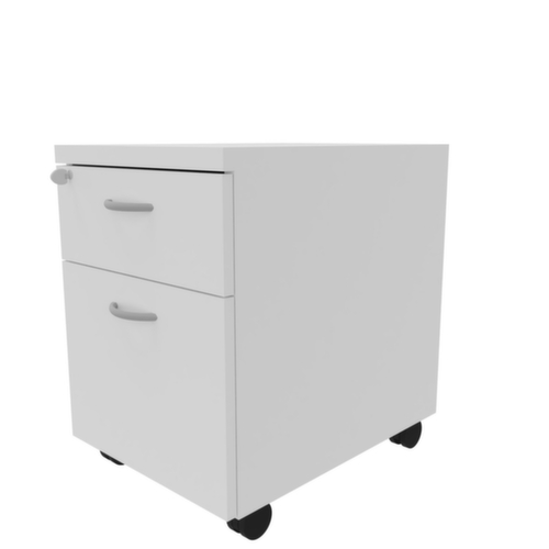 Quadrifoglio Rolcontainer Practika met HR uittrekbaar, 1 lade(n), wit/wit