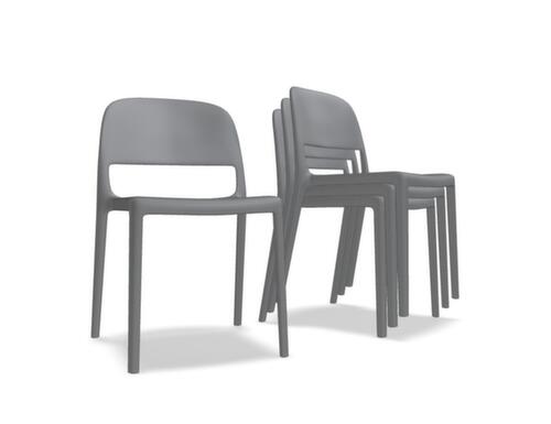 .mdd Stapelstoel Blendy, RAL7044 zijdegrijs